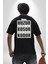 Ben Huzur Aradım, Sen Kusur Şimdi Bensiz Kudur Yazılı Pamuklu Kadın Erkek Oversize Sırt Dijital Baskılı Siyah T-Shirt 4