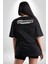 Kimseye Katlanamıyorum Senin Için Origami Oldum Yazılı Pamuklu Kadın Erkek Oversize Sırt Dijital Baskılı Siyah T-Shirt 3