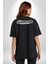 Kimseye Katlanamıyorum Senin Için Origami Oldum Yazılı Pamuklu Kadın Erkek Oversize Sırt Dijital Baskılı Siyah T-Shirt 4