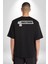 Yalnız Takılıyorum Yazılı Pamuklu Kadın Erkek Oversize Sırt Dijital Baskılı Siyah T-Shirt 5