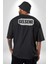 Kime Yazıyorsun Bunları Diyorlar Gelsene Seni Çok Merak Ediyorlar Yazılı Pamuklu Kadın Erkek Oversize Sırt Dijital Baskılı Siyah T-Shirt 4