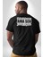 Herkes Hata Yapar Ama Sen Yanlış Yaptın Yazılı Pamuklu Kadın Erkek Oversize Sırt Dijital Baskılı Siyah T-Shirt 1