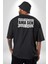 Herkes Hata Yapar Ama Sen Yanlış Yaptın Yazılı Pamuklu Kadın Erkek Oversize Sırt Dijital Baskılı Siyah T-Shirt 2