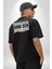 Herkes Hata Yapar Ama Sen Yanlış Yaptın Yazılı Pamuklu Kadın Erkek Oversize Sırt Dijital Baskılı Siyah T-Shirt 4