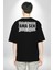 Herkes Hata Yapar Ama Sen Yanlış Yaptın Yazılı Pamuklu Kadın Erkek Oversize Sırt Dijital Baskılı Siyah T-Shirt 5