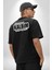 Minoş Kalbim Yine Paramparça Yazılı Pamuklu Kadın Erkek Oversize Sırt Dijital Baskılı Siyah T-Shirt 3
