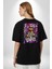 Daddy Yankee Müzik Star Pamuklu Kadın Erkek Oversize Sırt Dijital Baskılı Siyah T-Shirt 1