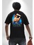 Daddy Yanke Pamuklu Kadın Erkek Oversize Sırt Dijital Baskılı Siyah T-Shirt 2