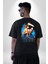 Daddy Yanke Pamuklu Kadın Erkek Oversize Sırt Dijital Baskılı Siyah T-Shirt 3