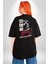 13. Cuma Korku Film Pamuklu Kadın Erkek Oversize Sırt Dijital Baskılı Siyah T-Shirt 4