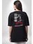 13. Cuma Korku Film Pamuklu Kadın Erkek Oversize Sırt Dijital Baskılı Siyah T-Shirt 5