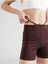 Sportswear Everyday High-Waisted Biker Kahverengi Kadın Şort 3