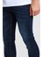Erkek Lacivert Slim Fit Likralı Dar Paça Kot Pantolon Denim Jean 2