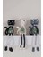 Renkli Kedi Biblo Ayakları Sallanan 3'lü Set, Polyester, 10x15 cm 1