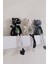 Renkli Kedi Biblo Ayakları Sallanan 3'lü Set, Polyester, 10x15 cm 4