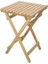 Ahşap Balkon Bahçe Mutfak 3'lü Bistro Set Katlanır 2 Sandalye 1 Masa Takım 50X50CM Nat MB247 3