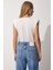 LZH0001 Anvelop Yaka Vatkalı Çıtçıtlı Bluz Ekru 5