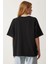 Basic Oversize Örme T-Shirt Siyah 5