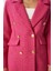 Düğmeli Blazer Tüvit Ceket Koyu Pembe LWF0003 3