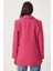 Düğmeli Blazer Tüvit Ceket Koyu Pembe LWF0003 5