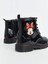 Steps Siyah Fermuarlı Minnie Mouse Baskılı Kız Çocuk Bot 5