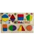 Ahşap Puzzle 3'ü 1 Arada Alfabe Geometri Sayılar Renkli Ahşap Parçalar 10 Parça 5