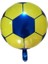 Sarı Lacivert Futbol Topu Folyo Balon Doğum Günü Balonu 1