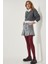 Gömlek Detaylı Mevsimlik Crop Triko Kazak Açık Gri 5