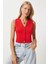 V Yaka Triko Yelek Kırmızı LPF0055 1