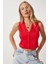 V Yaka Triko Yelek Kırmızı LPF0055 2