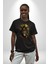 Kurukafa Iskelet Kızılderili Tüy Kartal Şefi Pamuklu Bisiklet Yaka Kadın Erkek Oversize Boyfriend Dijital Baskılı Siyah T-Shirt 1
