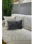 Yumuşak peluş ve şık varak detaylı bej koltuk örtüsü ve şal, 100x160 2