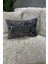 Yumuşak peluş ve şık varak detaylı bej koltuk örtüsü ve şal, 100x160 4