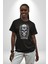 Kask Miğfer Iskelet Asker Pamuklu Bisiklet Yaka Kadın Erkek Oversize Boyfriend Dijital Baskılı Siyah T-Shirt 3