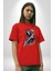 Azrail Ölüm Tanrısı Iskelet Pamuklu Bisiklet Yaka Kadın Erkek Oversize Boyfriend Dijital Baskılı Kırmızı T-Shirt 5