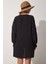Kolu Büzgülü Krinkıl Kimono Siyah LDD0069 4