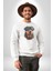 Rottweiler A Secere Kadın Erkek Beyaz Baskılı Sweatshirt 3