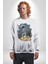 Gitar Astronot Müzik Uzay Kadın Erkek Beyaz Baskılı Sweatshirt 2