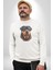 Rottweiler A Secere Kadın Erkek Beyaz Baskılı Sweatshirt 5