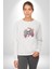 Oyun Kumandası Insanı Ele Geçirişi Kadın Erkek Beyaz Baskılı Sweatshirt 1