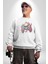 Oyun Kumandası Insanı Ele Geçirişi Kadın Erkek Beyaz Baskılı Sweatshirt 2