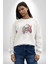 Oyun Kumandası Insanı Ele Geçirişi Kadın Erkek Beyaz Baskılı Sweatshirt 3