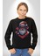 Cool Santa Claus Noel Baba Kadın Erkek Siyah Baskılı Sweatshirt 1