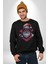 Cool Santa Claus Noel Baba Kadın Erkek Siyah Baskılı Sweatshirt 3