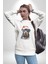 Yeni Yıl Noel Rottweiler Kadın Erkek Beyaz Baskılı Sweatshirt 2