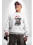 Yeni Yıl Noel Rottweiler Kadın Erkek Beyaz Baskılı Sweatshirt 4