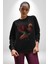 Anka Kuşu Ateş Kuşu Kadın Erkek Siyah Baskılı Sweatshirt 3