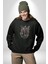 Gitar Kafatası Güller Doğa Uyumu Kadın Erkek Siyah Baskılı Sweatshirt 1