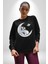 Kuala Sancar Uyuyor Ay Mars Kadın Erkek Siyah Sweatshirt 5