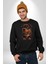 Sevimli Çoban Köpeği Kadın Erkek Siyah Baskılı Sweatshirt 4